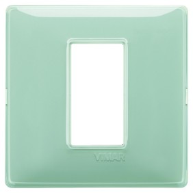 Placca Vimar Plana 1 modulo Reflex menta in tecnopolimero 14641.44