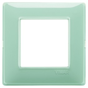Placca Vimar Plana 2 moduli Reflex menta in tecnopolimero 14642.44