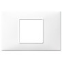 Placca Vimar Plana Bianca 2 Posti centrali in tecnopolimero 14652.01