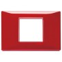 Placca Vimar Plana 2 posti centrali reflex rubino 14652.51