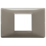 Placca Vimar Plana 2 posti centrali reflex cenere 14652.40