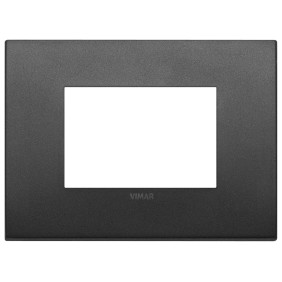 Placca Classic Vimar Arkè  3 moduli metallo grafite matt 19653.01