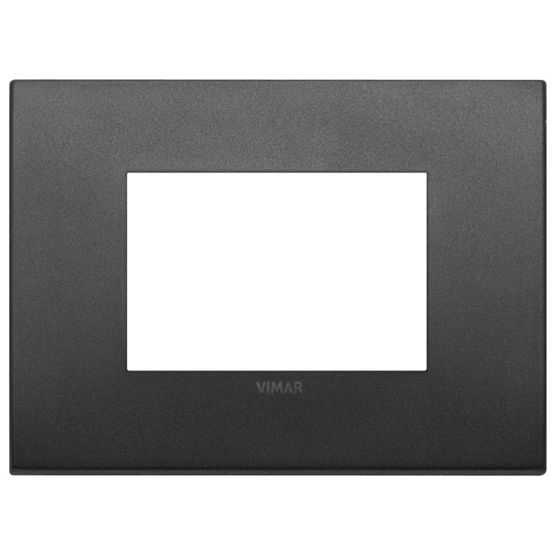 Placca Classic Vimar Arkè  3 moduli metallo grafite matt 19653.01