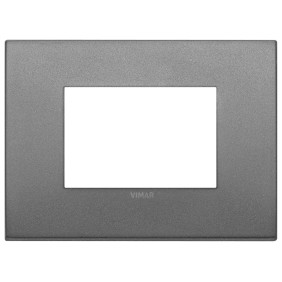 Placca Classic Vimar Arkè  3 moduli metallo ardesia matt 19653.02