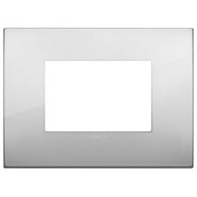 Placca Classic Vimar Arkè  3 moduli metallo argento 19653.03