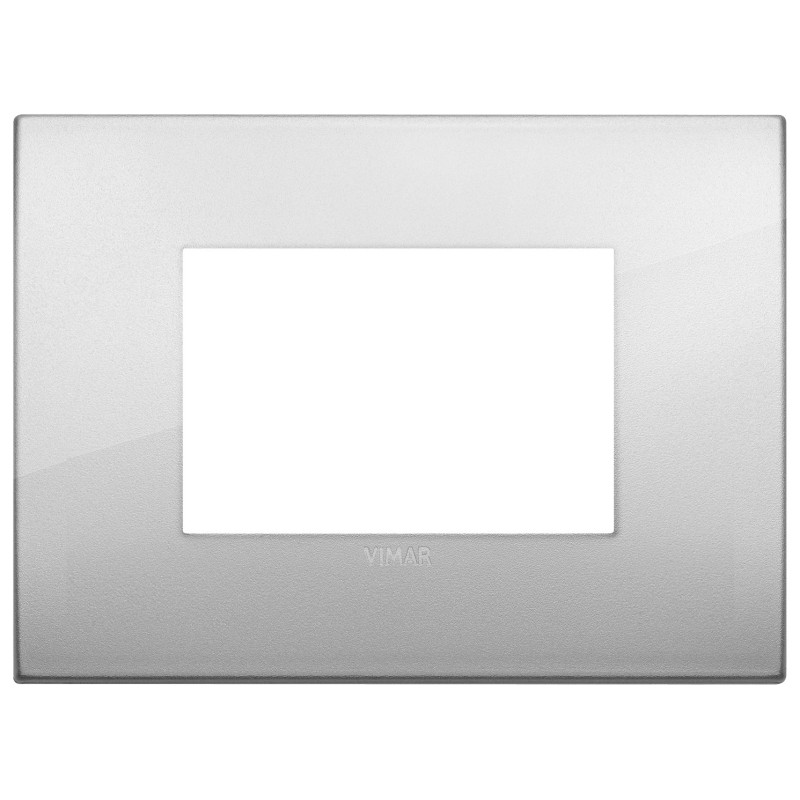 Placca Classic Vimar Arkè  3 moduli metallo argento 19653.03