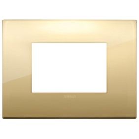 Placca Classic Vimar Arkè  3 moduli metallo oro codice 19653.07