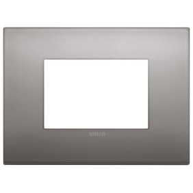 Placca Classic Vimar Arkè  3 moduli metallo nichel nero 19653.10
