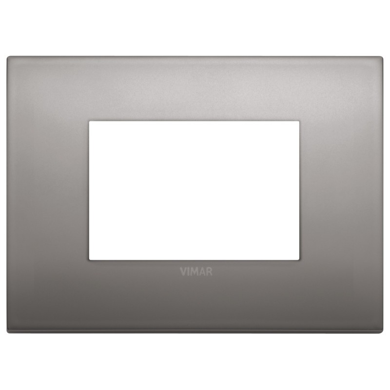Placca Classic Vimar Arkè  3 moduli metallo nichel nero 19653.10