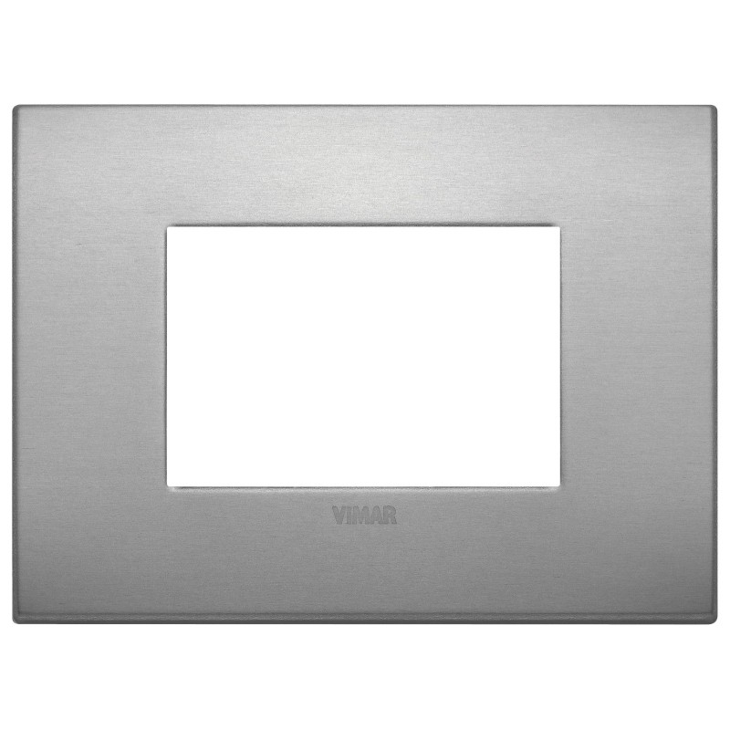 Placca Classic Vimar Arkè  3 moduli alluminio lava 19653.16
