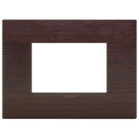 Placca Classic Vimar Arkè  3 moduli legno naturale wengè 19653.41