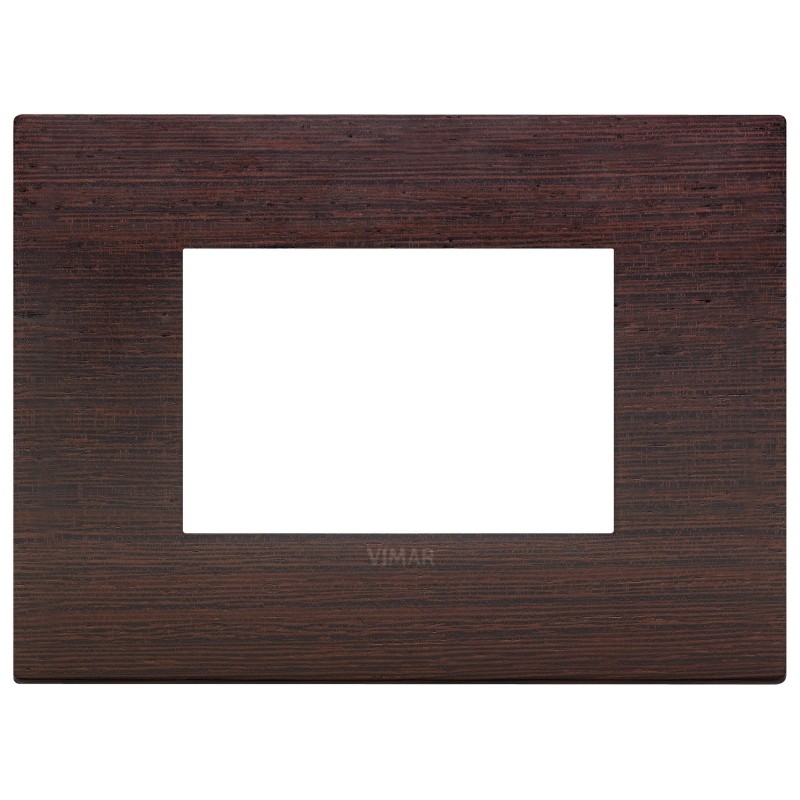 Placca Classic Vimar Arkè  3 moduli legno naturale wengè 19653.41