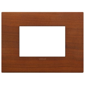 Placca Classic Vimar Arkè  3 moduli legno naturale ciliegio 19653.42