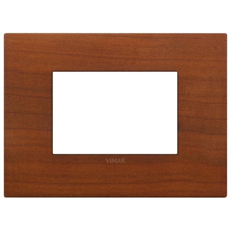 Placca Classic Vimar Arkè  3 moduli legno naturale ciliegio 19653.42