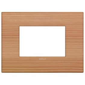 Placca Classic Vimar Arkè  3 moduli legno naturale larice 19653.43