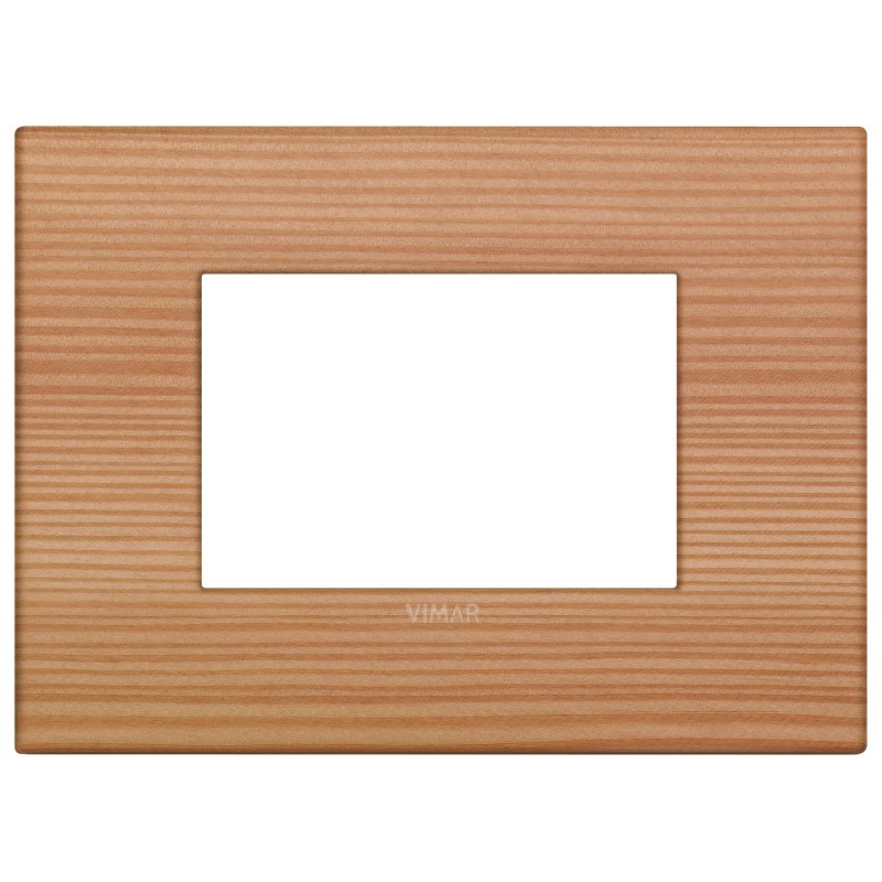 Placca Classic Vimar Arkè  3 moduli legno naturale larice 19653.43