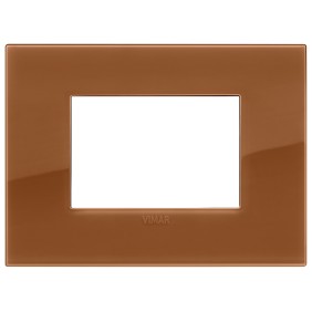 Placca Vimar Arkè Classic 3 moduli Reflex caramel  codice 19653.62