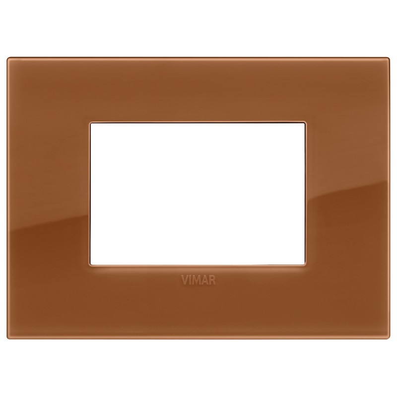 Placca Vimar Arkè Classic 3 moduli Reflex caramel  codice 19653.62