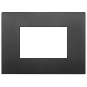 Placca Vimar Arkè 3 moduli colore nero tecnopolimero 19653.71