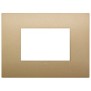 Placca Vimar Arkè  3 moduli  oro matt in tecnopolimero 19653.78