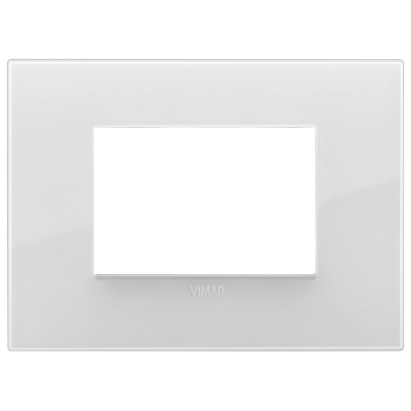 Placca Vimar Arkè Classic  3 moduli  Total Look ghiaccio 19653.B66