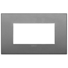 Placca Classic Vimar Arkè  4 moduli ardesia matt metallo 19654.02