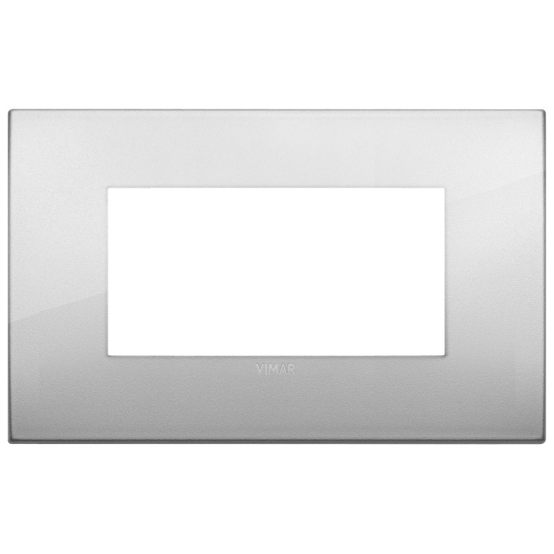 Placca Vimar Arkè Classic  4 moduli argento in metallo 19654.03
