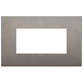 Placca Vimar Arkè Classic 4 moduli titanio matt in metallo 19654.04