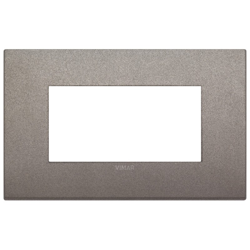 Placca Vimar Arkè Classic 4 moduli titanio matt in metallo 19654.04