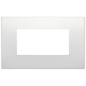 Placca Classic Vimar Arkè  4 moduli perla matt in metallo 19654.05