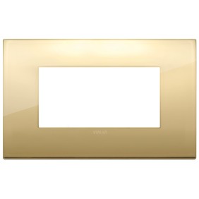 Placca Vimar Arkè Classic 4 moduli oro metallo codice 19654.07