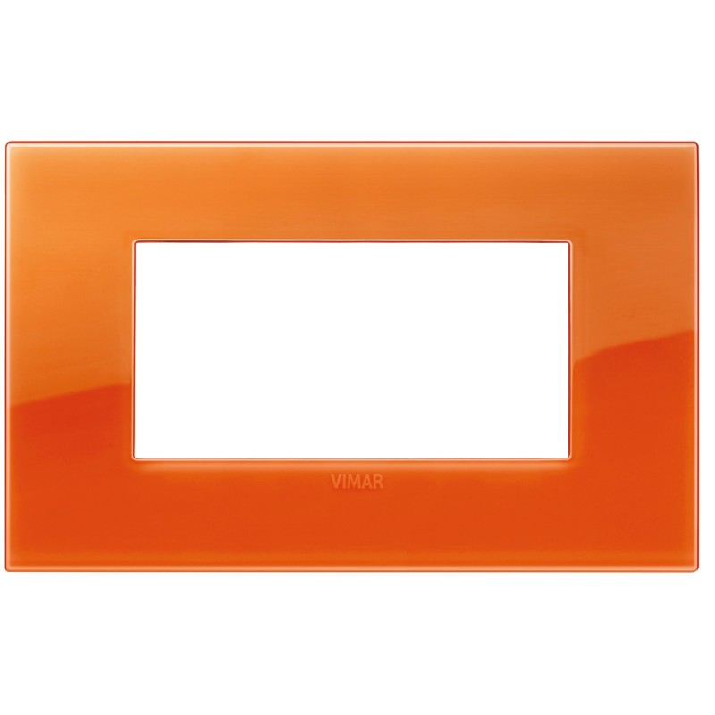 Placca Vimar Arkè Classic 4 moduli Reflex orange tecnoplomero 19654.63