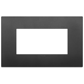 Placca Vimar Arkè Classic 4 moduli nero in tecnopolimero 19654.71