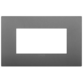 Placca Vimar Arkè Classic 4 moduli grigio tecnopolimero 19654.72