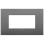 Placca Vimar Arkè Classic 4 moduli grigio tecnopolimero 19654.72