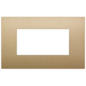 Placca Vimar Arkè  Classic 4 moduli oro matt tecnopolimero  19654.78