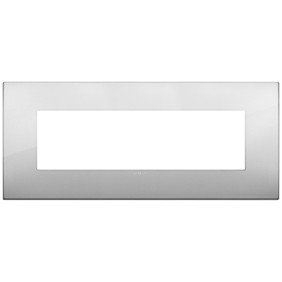 Placca Vimar Arkè Classic 7 moduli argento metallo codice 19657.03