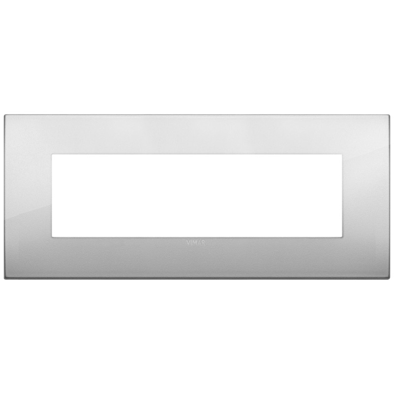 Placca Vimar Arkè Classic 7 moduli argento metallo codice 19657.03