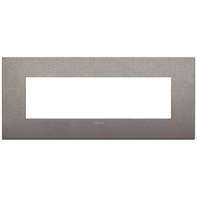 Placca Classic Vimar Arkè 7 moduli titanio matt in metallo 19657.04