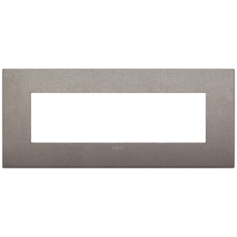 Placca Classic Vimar Arkè 7 moduli titanio matt in metallo 19657.04