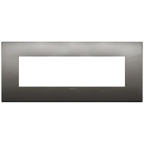 Placca Vimar Arkè Classic 7 moduli metallo cromo nero 19657.09