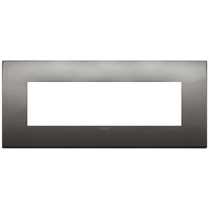 Placca Vimar Arkè Classic 7 moduli metallo cromo nero 19657.09