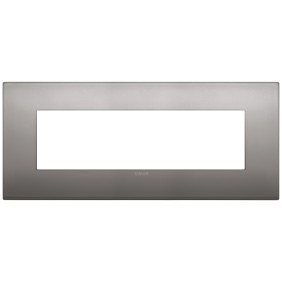 Placca Vimar Arkè Classic  7 moduli metallo nichel nero 19657.10