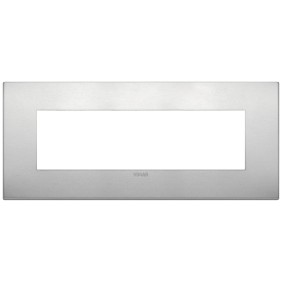 Placca Vimar Arkè Classic  7 moduli alluminio naturale 19657.15
