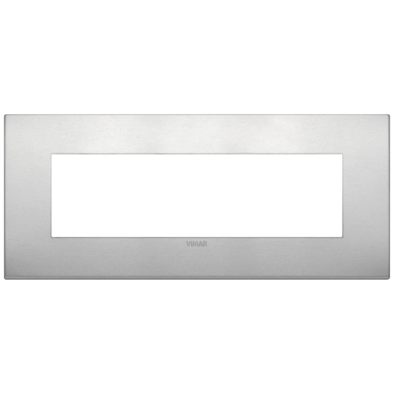 Placca Vimar Arkè Classic  7 moduli alluminio naturale 19657.15
