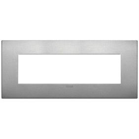 Placca Vimar Arkè Classic 7 moduli alluminio lava codice 19657.16