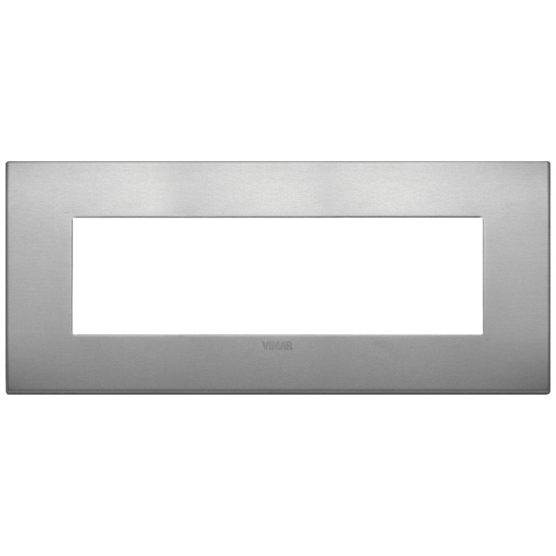 Placca Vimar Arkè Classic 7 moduli alluminio lava codice 19657.16