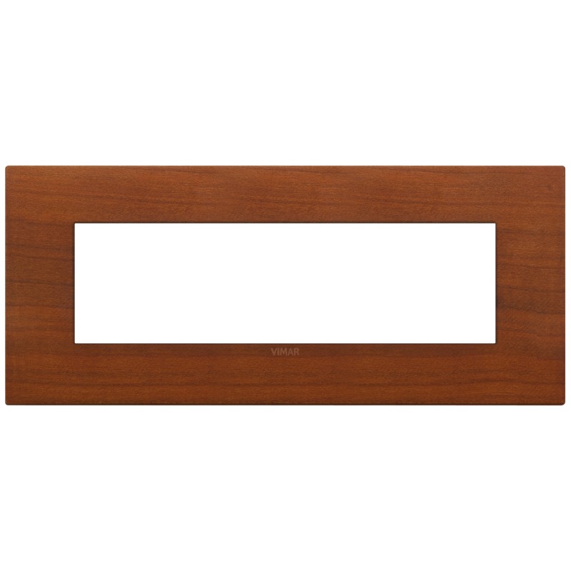 Placca Vimar Arkè  Classic 7 moduli legno naturale ciliegio 19657.42