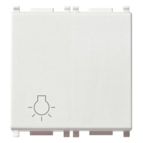 Pulsante 1P NO 10A luce 2 moduli  bianco Vimar Plana 14008.2.L