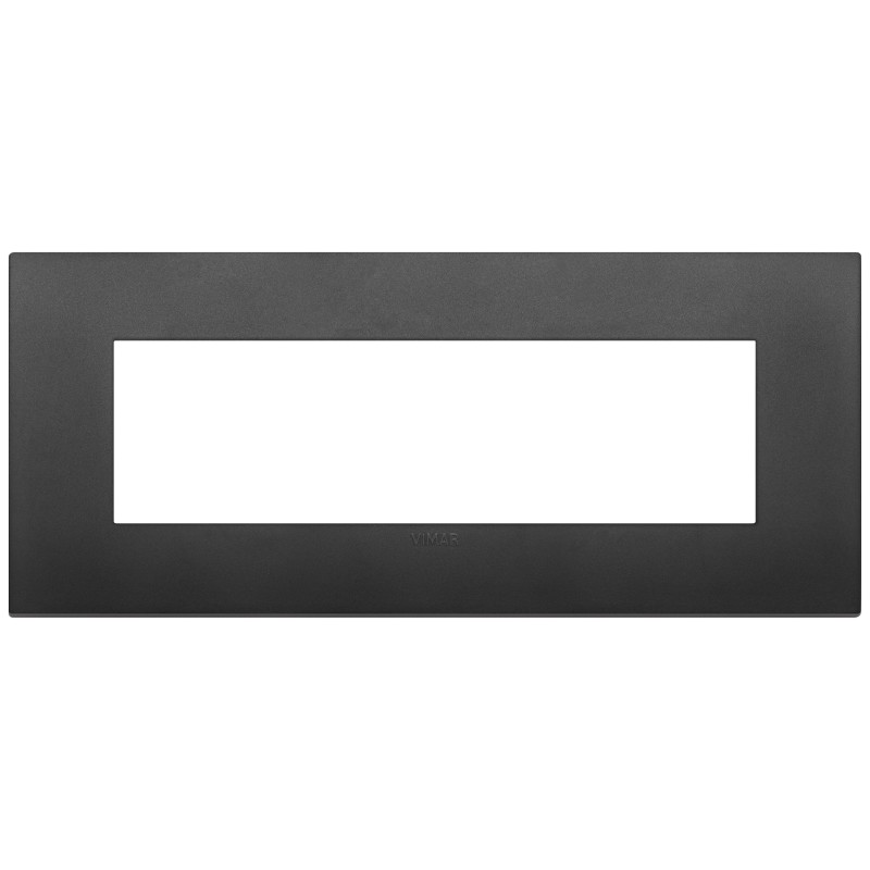 Placca Vimar Arkè 7 moduli colore nero in tecnopolimero 19657.71
